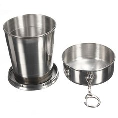 240ml 4oz Stainless Steel Portable Folding Telescopic Travel Cup